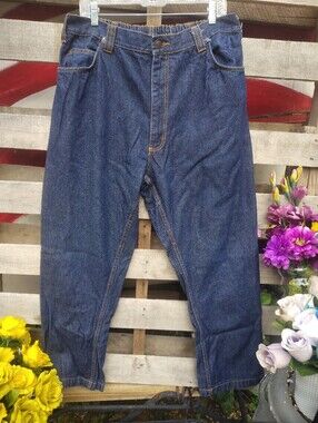 Men's Dark Blue Denim Jeans - Classic Fit By Duke Size 40